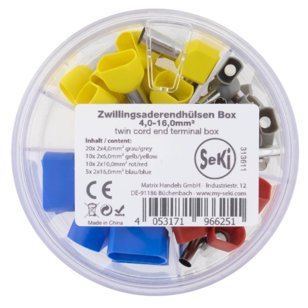 Zwillingsaderendhülsen 4,0-16,0mm² Box